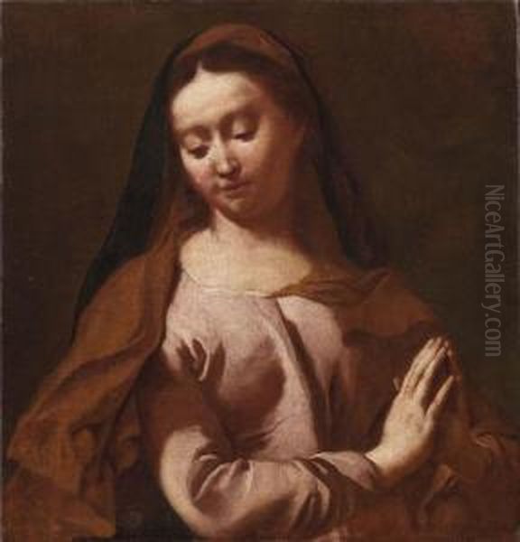 Madonna Orante Oil Painting by Domenico Maggiotto