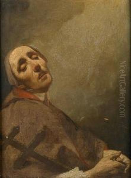 A Monk In Meditation Oil Painting by Domenico Maggiotto