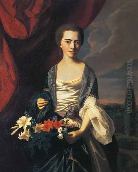 Mrs Woodbury Langdon Sarah Sherburne Oil Painting by John Singleton Copley