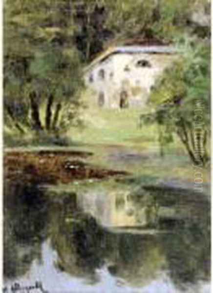 Old Estate Oil Painting by Maria Fedorova