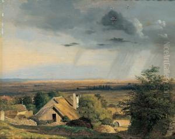 Gegend Bei Mannersdorf, Niederosterreich Oil Painting by Josef Feid