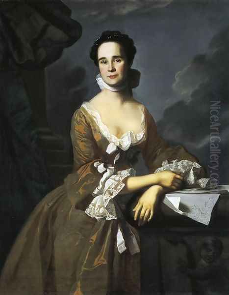 Mrs. Daniel Hubbard (Mary Greene) Oil Painting by John Singleton Copley