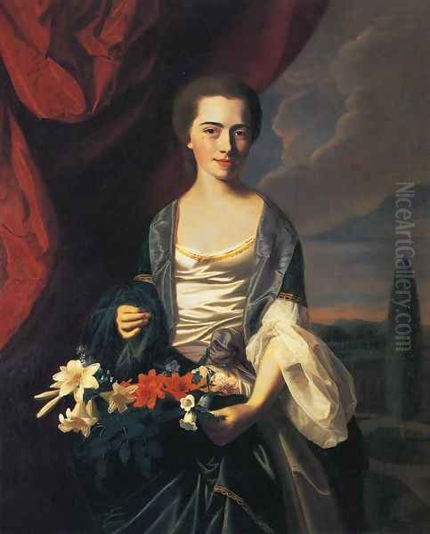 Mrs. Woodbury Langdon (Sarah Sherburne) Oil Painting by John Singleton Copley