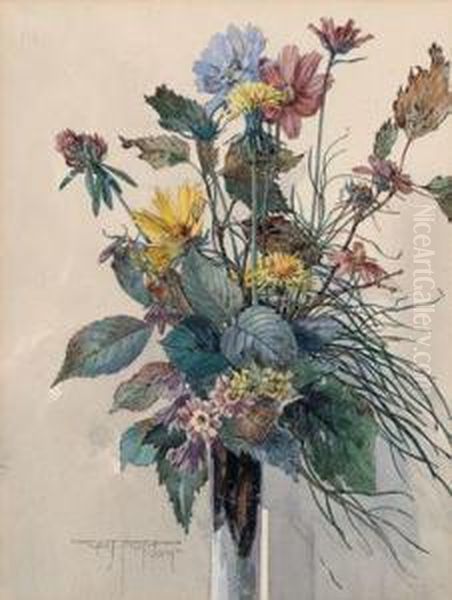 Wiesenblumen Oil Painting by Gustav Feith