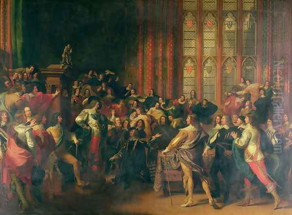 Charles I (1600-49) Demanding the Five Members in the House of Commons in 1642 Oil Painting by John Singleton Copley