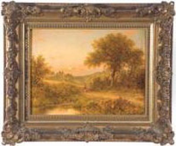 Landscape With Figure Oil Painting by Robert Robin Fenson