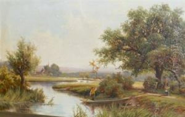 Near Reading, Berkshire Oil Painting by Robert Robin Fenson