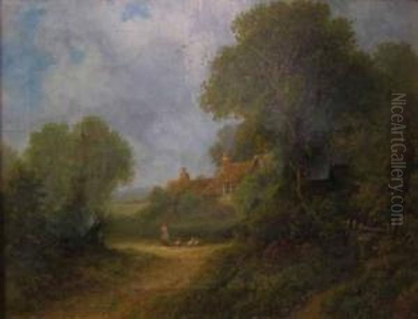 English Landscape Oil Painting by Robert Robin Fenson