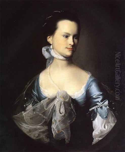 Portrait of Elizabeth Deering Wentworth Gould Rogers Oil Painting by John Singleton Copley