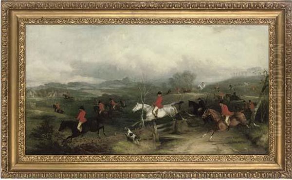 The Melton Mowbray Hunt Oil Painting by John Jnr. Ferneley