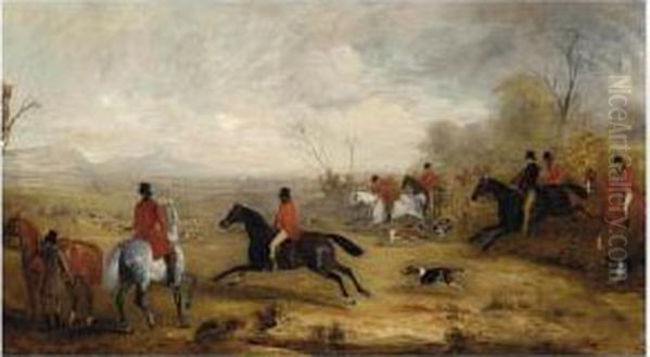 The Hunt Oil Painting by John Jnr. Ferneley