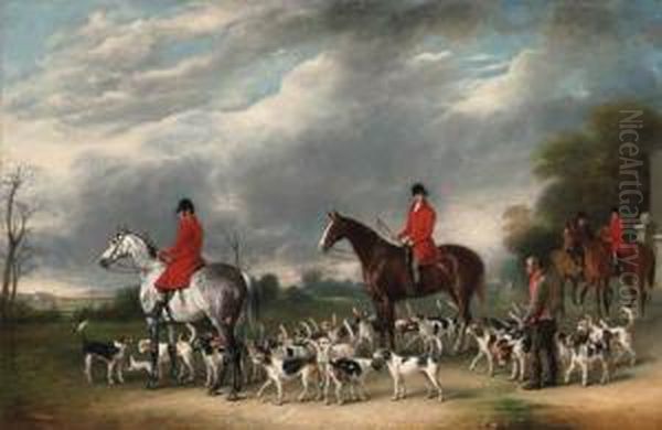 The York And Ainsty Hunt Oil Painting by John Jnr. Ferneley