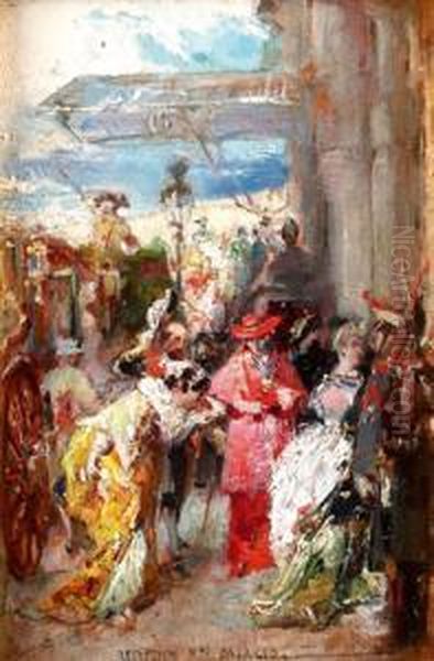 Recepcion En Palacio Oil Painting by Alejandro Ferrant Y Fischermans