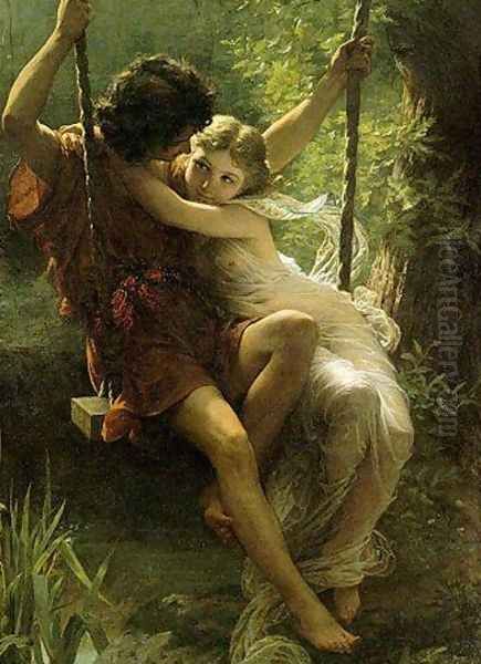 Le Printemps (Springtime) Oil Painting by Pierre Auguste Cot