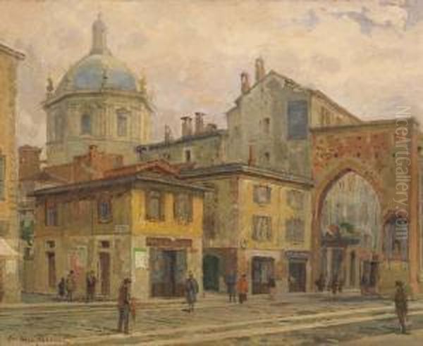 Colonne Di San Lorenzo Oil Painting by Arturo Ferrari