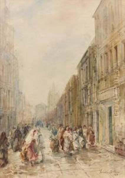 Vecchia Milano Oil Painting by Arturo Ferrari