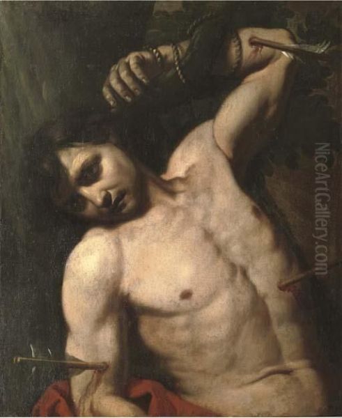 Saint Sebastian Oil Painting by Luca Da Reggio (Ferrari)