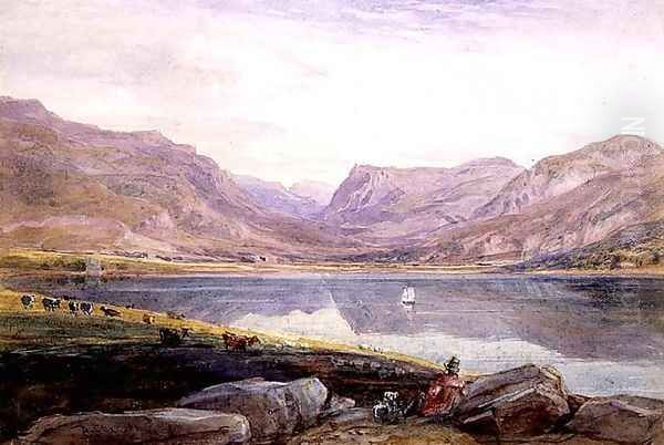 Tal-y-llyn, North Wales, 1831 Oil Painting by David Cox