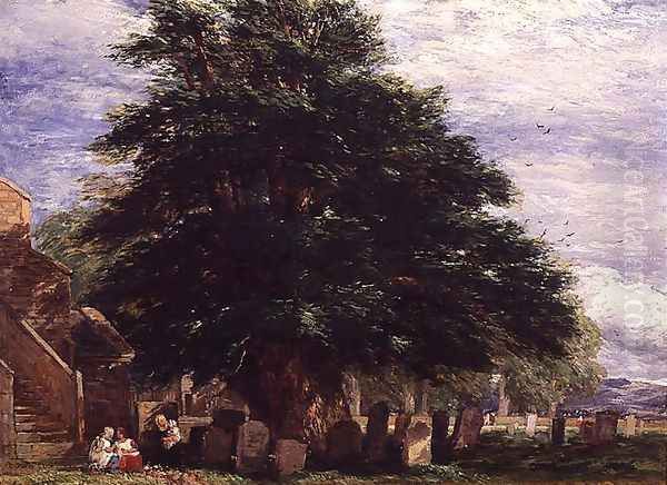 Darley Churchyard Oil Painting by David Cox