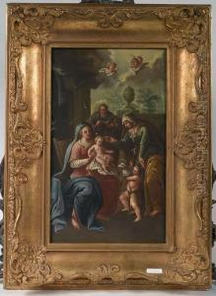 Heilige Familie Mit Dem Johannesknaben. by Giovanni Domenico Ferretti