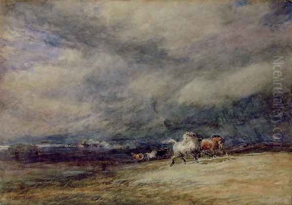 The Night Train, 1849 Oil Painting by David Cox