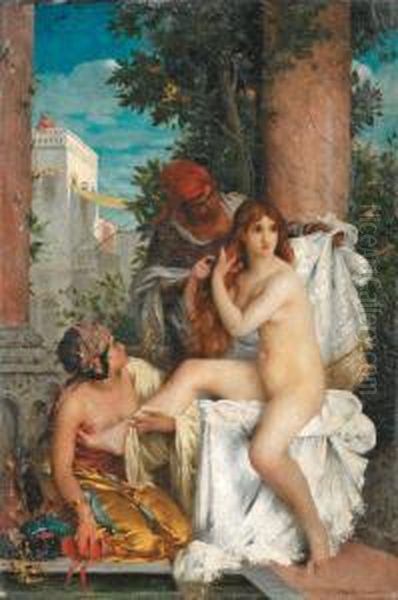 La Toilette De La Favorite Oil Painting by Gabriel Joseph Marie Augustin Ferrier