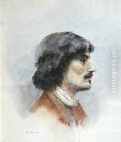 Portrait D'homme Oil Painting by Gabriel Joseph Marie Augustin Ferrier