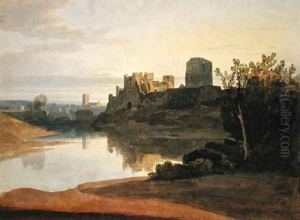 Pembroke Castle Oil Painting by David Cox