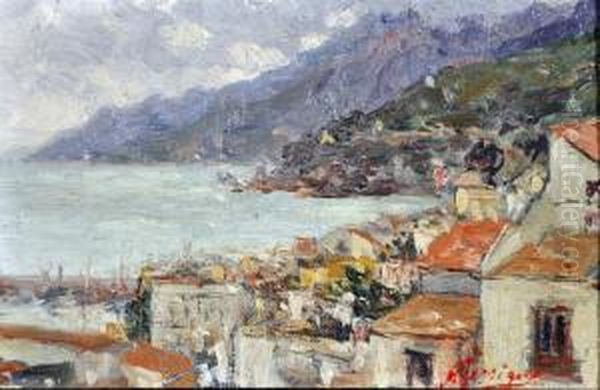 Salerno Oil Painting by Antonio Ferrigno