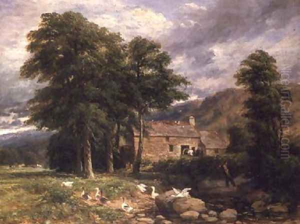 The Old Mill at Bettws-y-Coed Oil Painting by David Cox