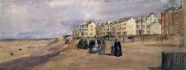 The Sea Front at Blackpool Oil Painting by David Cox