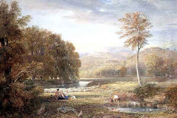 Pastoral Scene Oil Painting by David Cox