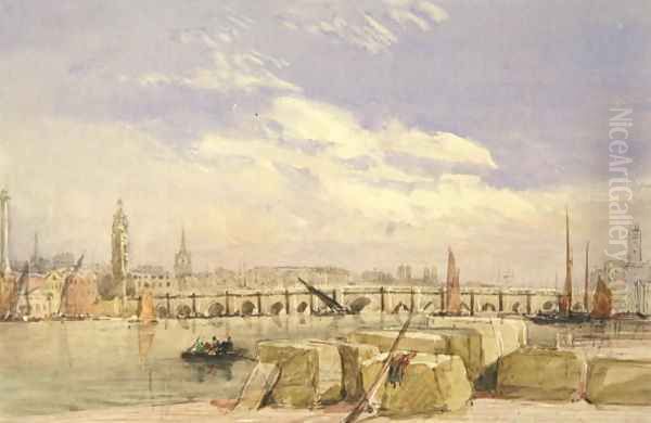 London Bridge, c.1828-30 Oil Painting by David Cox