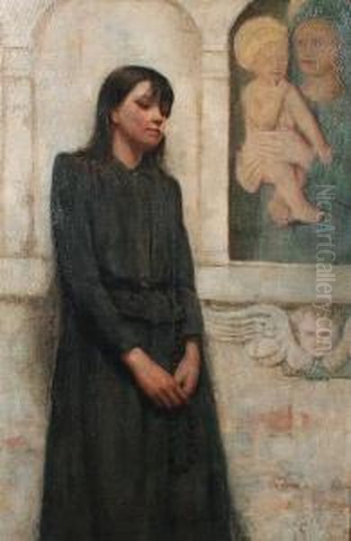 The Penitent Girl Oil Painting by Egisto Ferroni