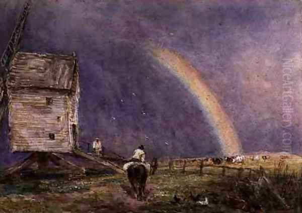 The Mill 1853 Oil Painting by David Cox