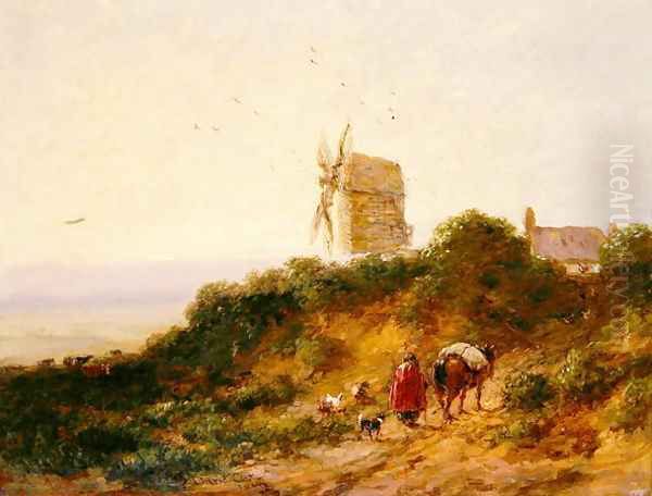 The Road to the Mill, 1849 Oil Painting by David Cox