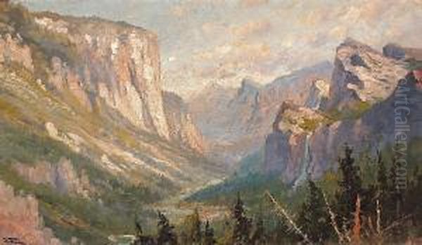 Yosemite Valley Oil Painting by John Fery