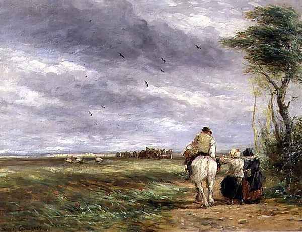 Going to the Hayfield, 1852 Oil Painting by David Cox