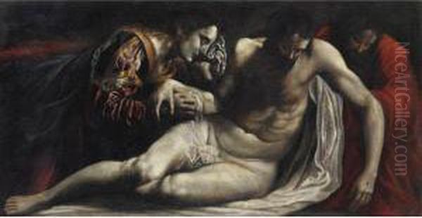 Compianto Sul Corpo Di Cristo Oil Painting by Domenico Fetti