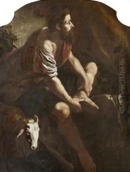 Moses Before The Burning Bush Oil Painting by Domenico Fetti