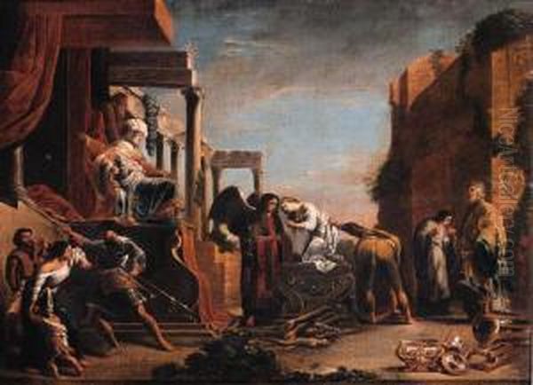 The Sacrifice Of Iphigeneia Oil Painting by Domenico Fetti