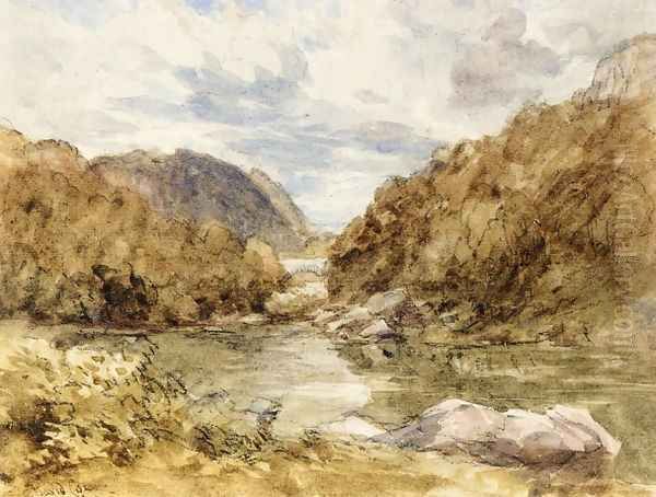 Pont-Y-Pair, near Bettwys-Y-Coed, North Wales Oil Painting by David Cox