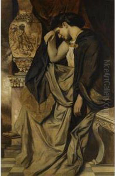 Medea An Der Urne (medea) Oil Painting by Anselm Feuerbach