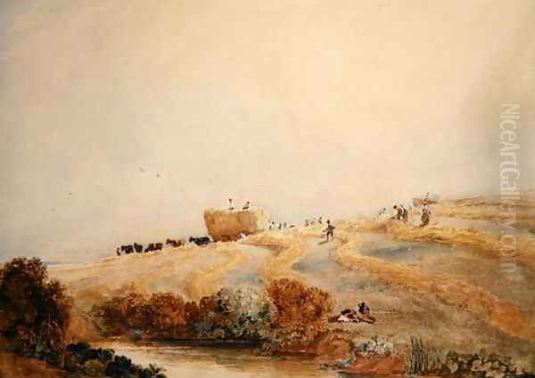 Haymaking c.1808 Oil Painting by David Cox