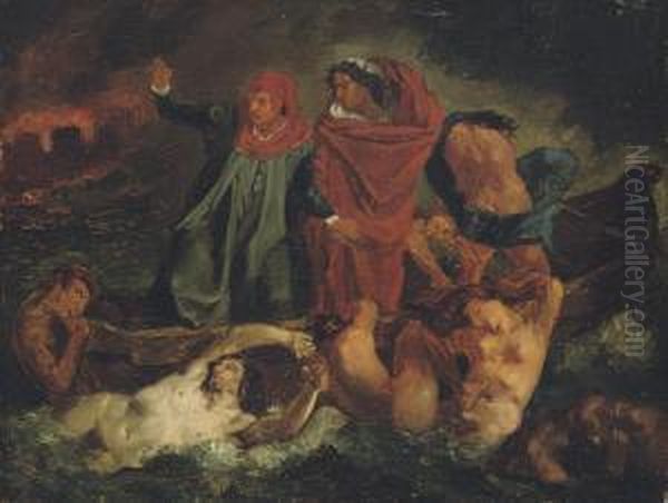 The Barque Of Dante Oil Painting by Anselm Feuerbach