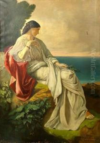 Ritratto Di Signora En Plein Air Oil Painting by Anselm Feuerbach