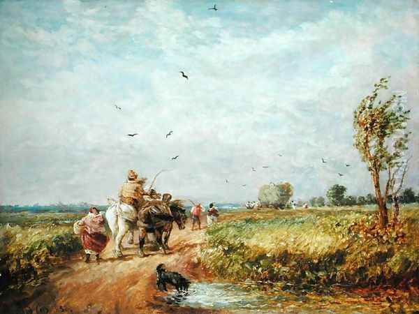 Going to the Hayfield, 1853 Oil Painting by David Cox