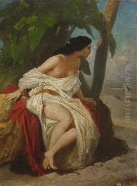 Mirjam. Oil Painting by Anselm Feuerbach