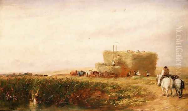 The Hayfield 1847 Oil Painting by David Cox