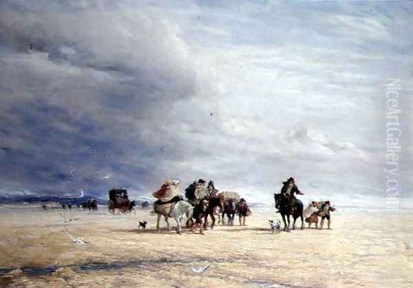 Lancaster Sands 1841 Oil Painting by David Cox